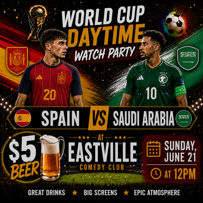 Spain vs. Saudi Arabia- World Cup - All You can Drink! — event poster