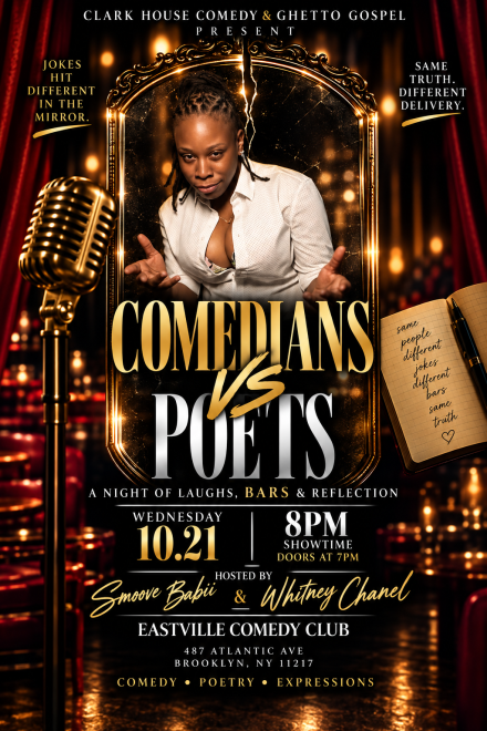 Comedy V.S Poetry Night! — event poster