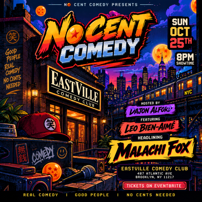No Cent Comedy — event poster