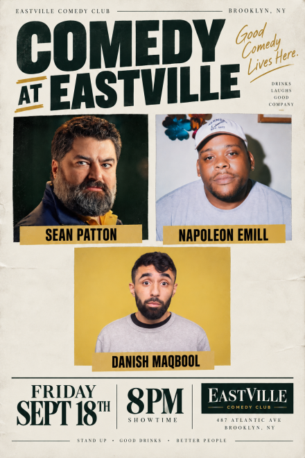 Friday Primetime Comedy Featuring Sean Patton & Napoleon Emil Hosted by Kevin Casey White
