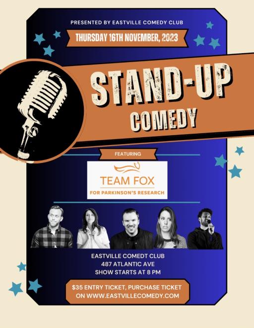 Team Fox Comedy Show, benefiting Parkinson's research!