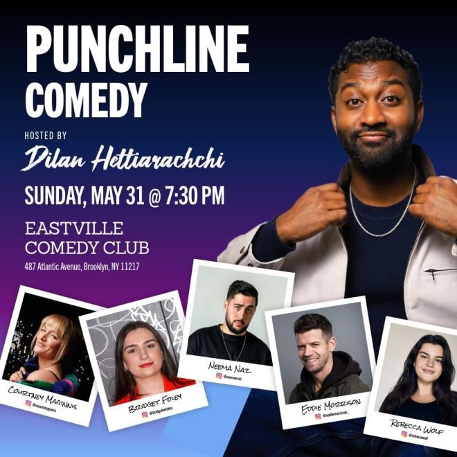 Eddie Morrison, Courtney Maginnis, Neema Naz — event poster