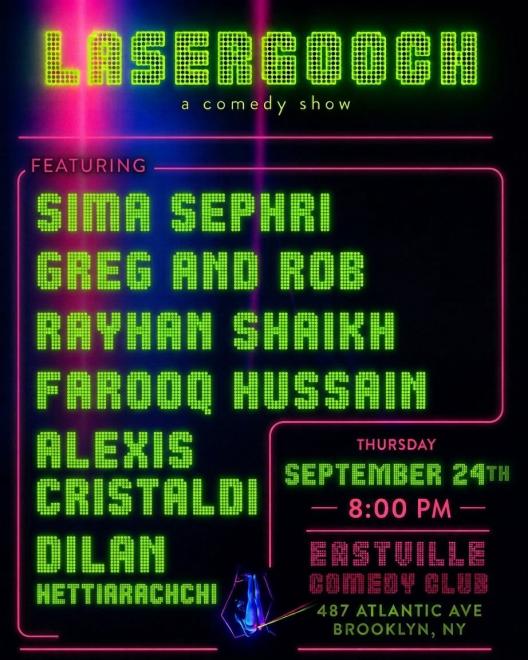 Farooq Hussain presents Lasergooch! — event poster