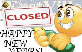 CLOSED - Happy New Year!