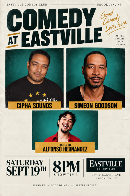 Saturday Prime Time Starring Simeon Goodson & Cipha Sounds — event poster