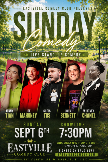 Jenny Tian, Chris Tos, Joe Mahoney, John Bennett, Whitney Chanel — event poster