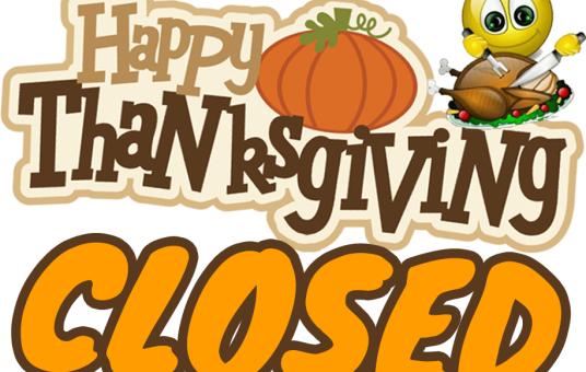 CLOSED - Happy Thanksgiving!