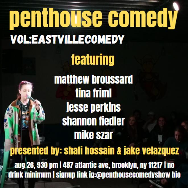 Penthouse Comedy! Featuring NYC's best comedians!