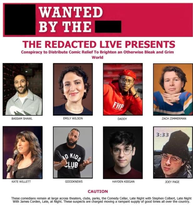 WANTED BY THE - THE REDACTED LIVE PRESENTS