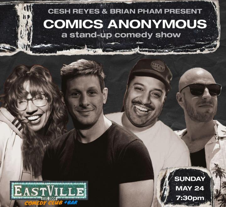 Cesh & Brian Present Comics Anonymous — event poster